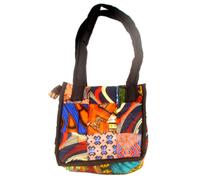 Fair Trade Etica Africano Ugandese Kitenge Multicolore Patchwork Borsa a Spalla