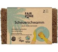 FAIR ZONE Set di 2 Spugne Abrasive in Fibra di Cocco - 2 pezzi