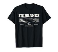 Fairbanks Alaska Bowhead Whale Vintage Souvenir Maglietta