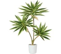 Fairblo Piante Finte da Interno con Vaso 60 cm Agave Piante Grasse Finte Medie Pianta Grasse Artificiali in Vaso Pianta Finta con Vaso in Plastica Grandi Decorazioni per Ufficio Bagno Camera Cucina