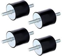 Fairedear Silentblock M8 - Boccole in gomma M8, antivibranti, per compressori d'aria, motori diesel, pompe acqua (M8 x 23, 30 x 30), 4 pezzi
