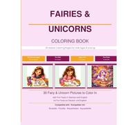 FAIRIES & UNICORNS: 30 Kawaii Coloring Pages for Kids Ages 4 and Up