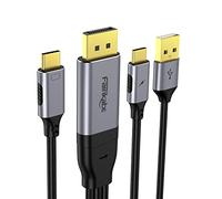 fairikabe DisplayPort a USB C 4K 60Hz, porta display di aggiornamento a cavo USB-C da 2 m, unidirezionale DP 1.2 a USBC compatibile con monitor USB tipo C, proiettore, HDTV