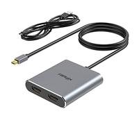 fairikabe Mini Displayport a doppio HDMI, Splitter HDMI MDP da 1.2 a 2 per display estesi, Mini DP Docking Station Doppi monitor, Supporto hub HDMI 4K@60Hz, MST, SST, per laptop, PC, monitor
