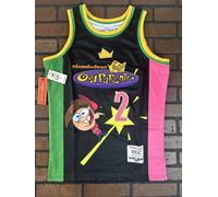 Fairly Odd Parents Headgear Classics Nero Basket Jersey ~ Mai Indossato ~ S