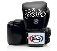 Fairtex BGV1| Guanti da sparring da allenamento per boxe Muay Thai per uomini, donne e bambini | Guanti MMA | Guarni di boxe di qualità premium, peso leggero e ammortizzatori(12 oz/Nero)