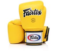 Fairtex BGV1| Guanti da sparring da allenamento per boxe Muay Thai per uomini, donne e bambini | Guanti MMA | Guarni di boxe di qualità premium (16 oz/Giallo) Vera Pelle, Colore Kaki, Kimly Cage