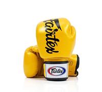 Fairtex BGV19 Muay Thai Guantoni da boxe in pelle (Oro, 14 oz)