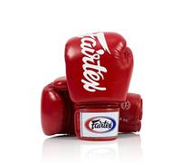 Fairtex BGV19 Muay Thai Guantoni da boxe in pelle (Rosso, 16 oz)