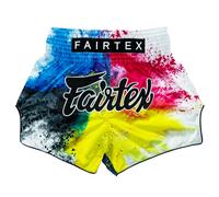 Fairtex BS1937 Sottile Taglio Acid Jazz Muay Thai Lotta Pantaloncini Bianco Tuta