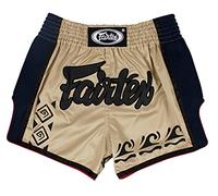 Fairtex - Pantaloncini da Boxe, Taglio Slim Muay Thai (Cachi, M)