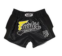 Fairtex - Pantaloncini da Boxe, Taglio Slim Muay Thai (Nero, M)