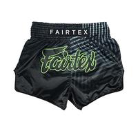 Fairtex - Pantaloncini da Boxe, Taglio Slim Muay Thai (Racer Black, L)