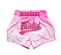 Fairtex - Pantaloncini da Boxe, Taglio Slim Muay Thai (Rosa Alma, M)