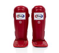 Fairtex Paratibie Muay Thai SP3 per Uomini, Donne e Bambini |Premium, Leggere e Resistenti | Prevenire Le Periostiti Durante l'Allenamento e Lo Sparring con Boxe(Medium/Rosso)