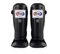 Fairtex Paratibie Muay Thai SP3 per Uomini, Donne e Bambini |Premium, Leggere e Resistenti | Prevenire Le Periostiti Durante l'Allenamento e Lo Sparring con Boxe(Large/Nero)