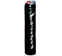 Fairtex Sacco da boxe in pelle sintetica resistente, 1,2 m, non imbottito, ideale per kickboxing, muay thai, arti marziali, colore nero