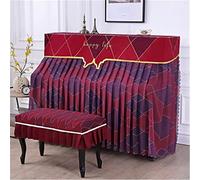 FAiruo Coperchio da pianoforte verticale Copertura integrale Piano Piano Sgabello Piano Sgabello Morbido Tessuto Si sente confortevole Aspetto squisito Borse, coperture e custodie (Color : Red_Large
