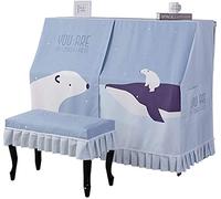 FAiruo Coperchio di polvere for pianoforte Copertura completa e copertura di sgabello for pianoforte decorata con macrame semplice copertura del pianoforte for pianoforte Borse, coperture e custodie (