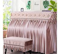 FAiruo Copertura di polvere for pianoforte Semplice copertura del pianoforte completo copertura piena copriletto bellissimo macrame decorazione decorazione copertura del pianoforte e copertura di sgab