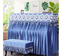 FAiruo Copertura di polvere for pianoforte Semplice copertura del pianoforte completo copertura piena copriletto bellissimo macrame decorazione decorazione copertura del pianoforte e copertura di sgab