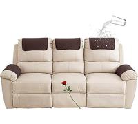 FAiruo Copri bracciolo reclinabile, sostituibile Divano Copri poggiatesta ， Copri braccioli Antiscivolo AntiGraffio con Tasca Laterale, per Copri Divano Braccioli Divani (Color : 08, Size : 3 Seats)