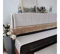 FAiruo Piano Polvere Cover Piano Sgabello Piano Sgabello Semplice Piano Piano Copertura Panno Casa Decorazione Pianoforte Home Decorazioni morbide e spesse Borse, coperture e custodie (Color : White_