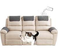 FAiruo Sostituibile Divano Copri Poggiatesta,Copri Bracciolo Reclinabile,Copri Braccioli Antiscivolo AntiGraffio con Tasca Laterale,per Copri Divano Braccioli Divani (Color : 07, Size : 3 Seats)