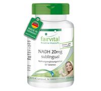 Fairvital NADH 20mg sublinguale per 2 mesi VEGAN 60 compresse NADH stabilizzato