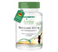 Fairvital Resveratrolo 500mg MASSA per 3 mesi VEGAN alto dosaggio 90 capsule da