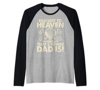 Fairway to Heaven That's Where Dad Is Golf Dad Maglia con Maniche Raglan