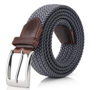 Fairwin Cintura Uomo, Cintura Elastica Intrecciata per Uomo, Confortevole in Tessuto Elastico Stretch (Grigio, S: 95cm (vita 70-79cm/28-31"))