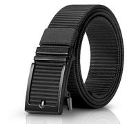Fairwin Cintura Uomo Tattica Militare da 35 mm, in Nylon Cintura con Fibbia Scorrevole in Metallo, Regolabile Cintura Tattica Uomo per Trekking Esercizi Sportive Lavoro(Nero, 135cm)