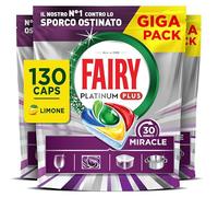 Fairy 30 Minuti Miracle Pastiglie Lavastoviglie, 130 Caps, Limone