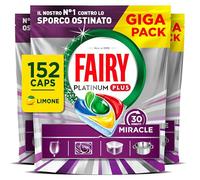 Fairy 30 Minuti Miracle Pastiglie Lavastoviglie, 152 Caps, Limone