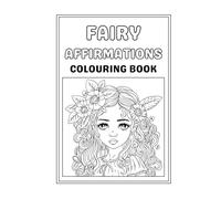 Fairy Affirmations Colouring Book Grayscale Lined Illustrative Style