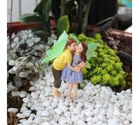 Fairy and Boy Kissing Figurine Garden Stake Decoration per il cortile patio