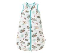 Fairy Baby Sacco Nanna per Neonati 1.0 Tog Sacco a Pelo Senza Maniche per Neonato Bambino Bambina Morbido Cotone Traspirante Swaddle (L(12-24 Mesi), Ciano)