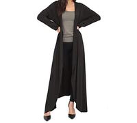 FAIRY BOUTIQUE Cardigan da donna a maniche lunghe aperto sul davanti, maxi cardigan da donna, leggero, lungo, Nero , 44-46
