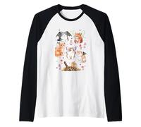Fairy Cats And Mushrooms Fantasy Maglia con Maniche Raglan