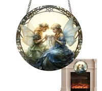 Fairy Christmas Ornaments - Fairy Ornament | 2D Acrylic Window Pendant | 2D Acrylic Fairy Angel Decoration Fairy Christmas Ornaments Fairy Christmas Ornaments Decorative Hangable Pendant For Women Men