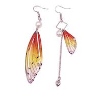 Fairy Cicada Orecchini a forma di ali di farfalla Fantasia Nappe Amplificatore Gioielli Paillettes Colorate Ali di Farfalla Per Le Donne Dangel Gioielli Matrimonio Con Ragazza, Taglia unica, come