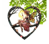 Fairy Design con vivace decorazione per finestre in pannelli acrilici a forma di cuore nel motore da parete, riflettono la luce per creare un'atmosfera fantastica, perfetta per decorare