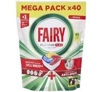 Fairy Detersivo Lavastoviglie Tabs Platinum Plus Limone, Confezione da 40