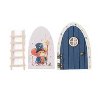 Fairy Door - Wooden Mini Decorative Door | Fairy Garden D-oor, Tiny Fa-iry Wall Do-or, Miniature Fa-iry Decor | For Window, School Room, Office, Dormitory, Thanksgiving, Christmas, Kids Room