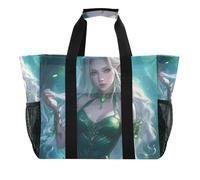 Fairy Game Anime Girl Fantasy Art Style Utility Totes Pieghevole Con Scomparti Canvas Beach Bag Tote, fata gioco anime ragazza fantasia arte stile, 1 size, Moda