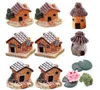 Fairy Garden Case Di Pietra 11 Pezzi Mini Fata Giardino In Miniatura Miniatura Fata Giardino Case Fai Da Te Decorazione Casa Delle Bambole Per La Decorazione Di Bottiglie Di Muschio