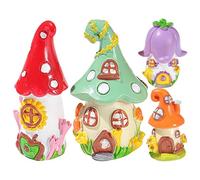Fairy Garden House , 4 Pieces Cute Colorful Resin Landscape Decoration