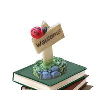 Fairy Garden Sign - Resin Miniature | DIY Tree Trunk Directional Marker, 1.