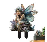 Fairy Garden Stake Decorative, Elf Decor Stake, Acrylic Bohemian Style Pole, Lawn And Yard Design, Garden Planter Post For Patios, Versatile And Charming, 9.45x11.81 In, 1 Piece